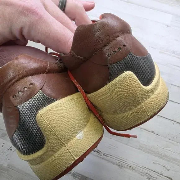 ECCO Mens 9.5 43 Yak Leather Comfort Sneaker Golf Shoes Softspikes - Picture 5 of 7